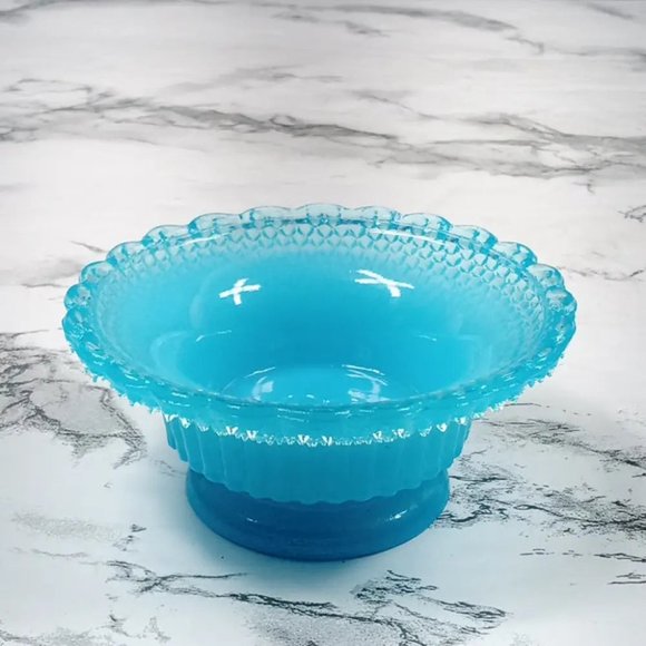 Degenhart Glass Star & Dewdrop Trinket Paperweight Open Salt Vtg - Picture 3 of 9